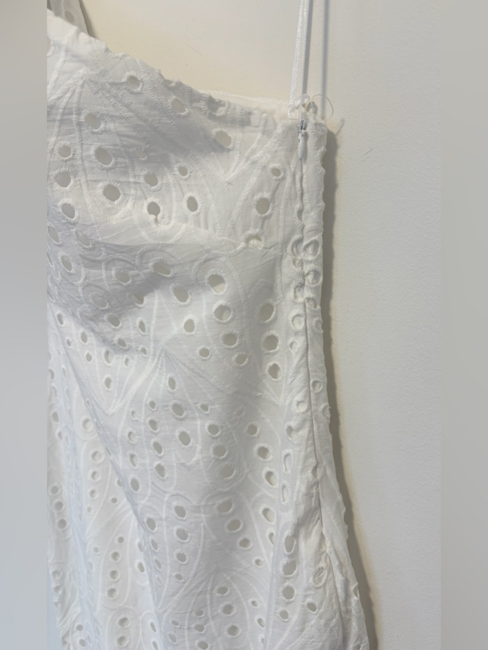 Zara one shoulder eyelet maxi dress NWT , sz : medium - Picture 8 of 11